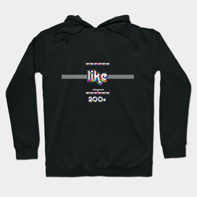 Like 2000 ColorGroove Retro-Rainbow-Tube nostalgia (wf) Hoodie by Blackout Design